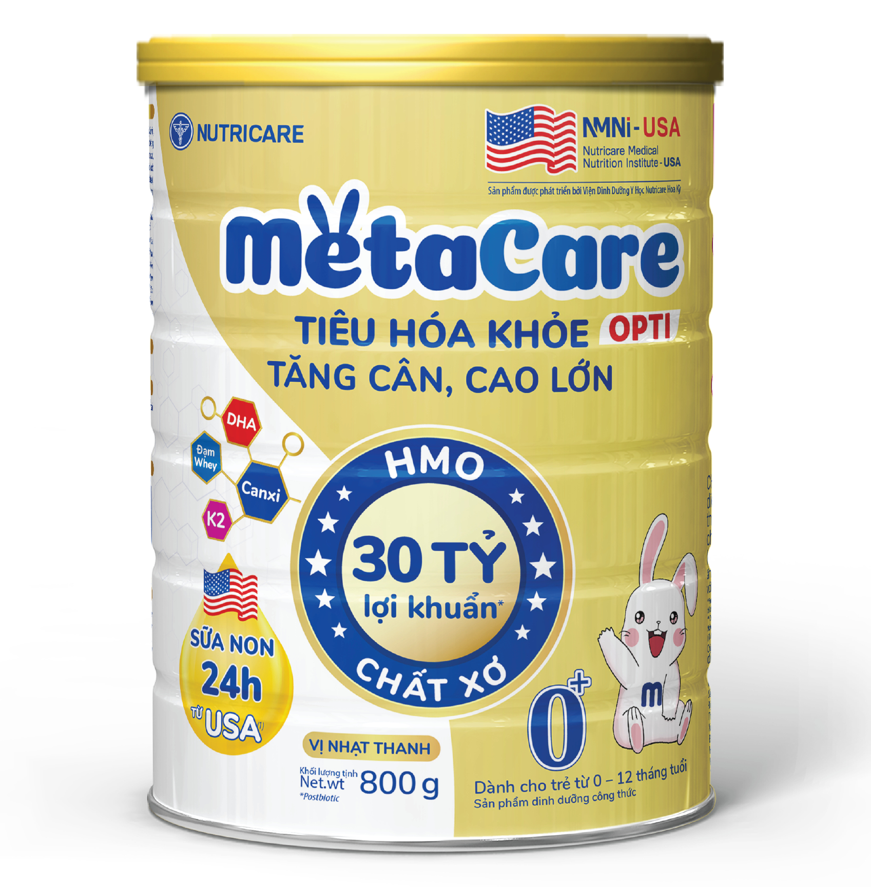 Sữa MetaCare Opti Vàng 0+ 800g Cho Bé 0-12 Tháng