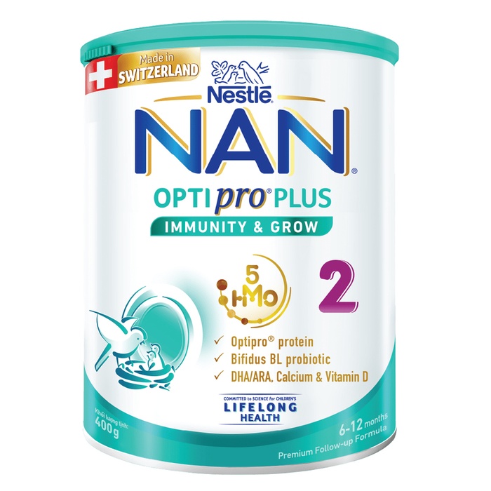 Sữa Nan Optipro Plus số 2 5HMO 400g (6-12 tháng)