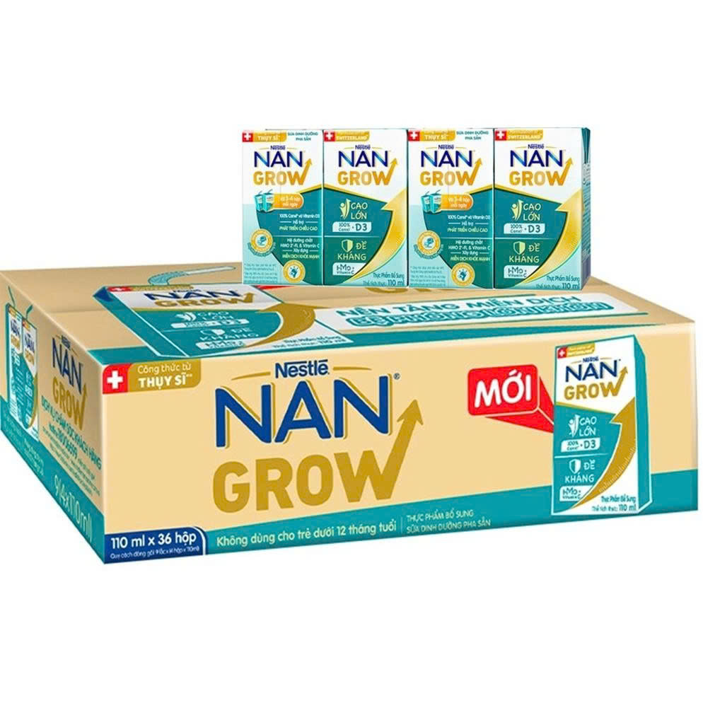 Thùng 36 Hộp Sữa Pha Sẵn Nestlé NAN Optipro 110ml Cho Bé Trên 1 Tuổi