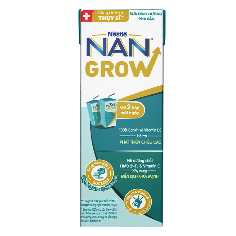 Thùng 24 Hộp Sữa Pha Sẵn Nestlé NAN Optipro 180ml Cho Bé Trên 1 Tuổi