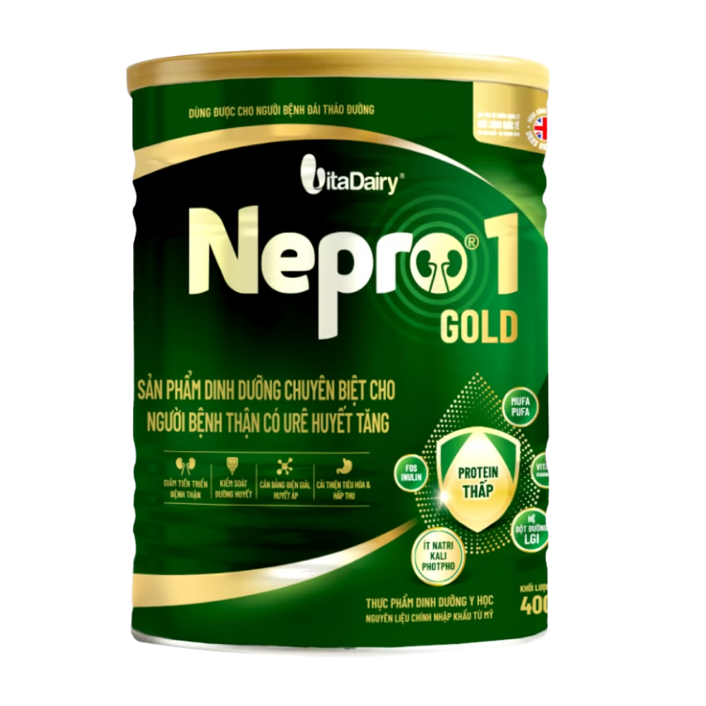 Sữa bột dinh dưỡng NEPRO 1 GOLD bổ sung dinh dưỡng cho bệnh nhân thận (400g)