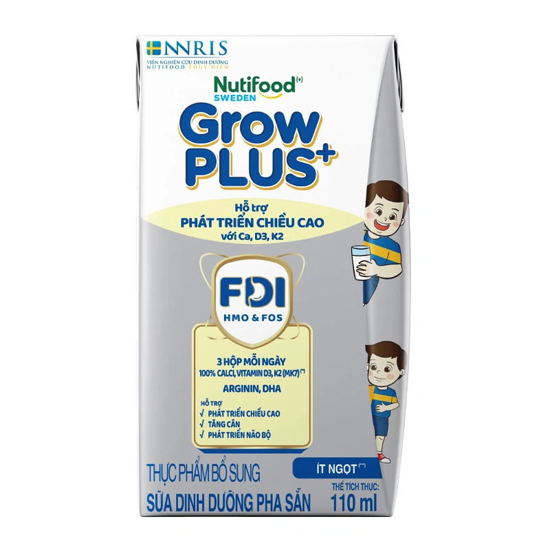 Thùng 24 Hộp Sữa Pha Sẵn GrowPLUS+ Cao Lớn Vượt Trội 110ml