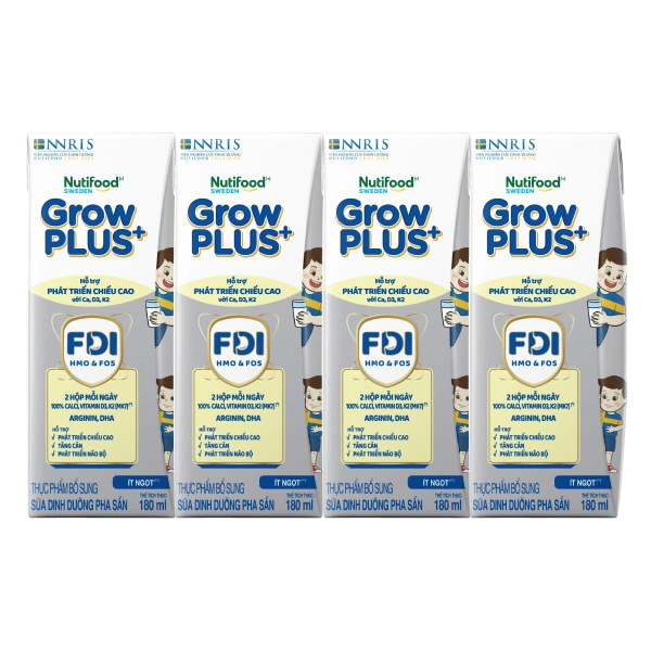 Thùng 24 Hộp Sữa Pha Sẵn GrowPLUS+ Cao Lớn Vượt Trội 180ml
