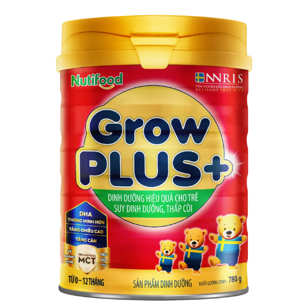 Sữa Nutifood GrowPLUS+ Đỏ 780g – Cho bé dưới 1 tuổi