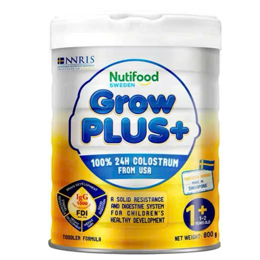 Sữa Nutifood GrowPLUS+ Vàng 1+ 800g – Đề Kháng Khỏe, Tiêu Hóa Tốt