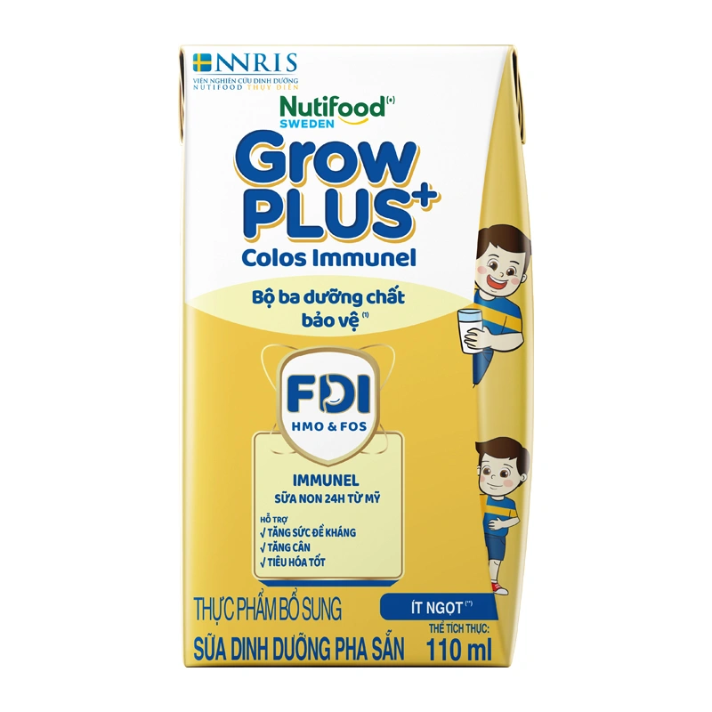Thùng 24 Hộp Sữa Pha Sẵn GrowPLUS+ Vàng Immunel 110ml