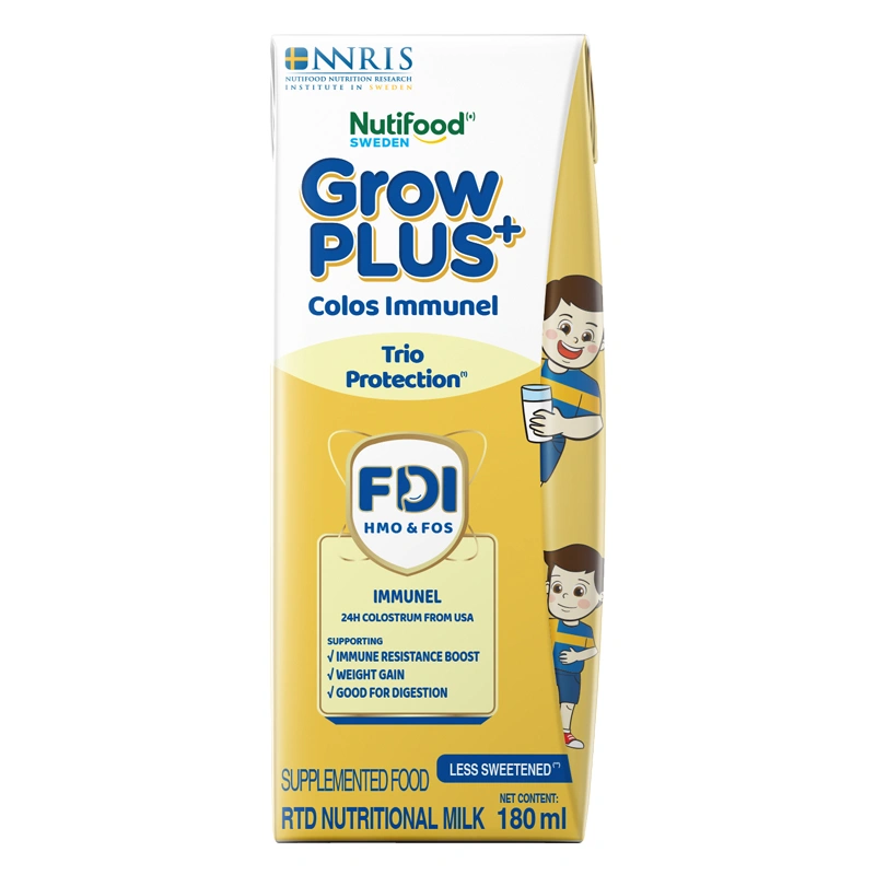 Thùng 24 Hộp Sữa Pha Sẵn GrowPLUS+ Vàng Immunel 180ml