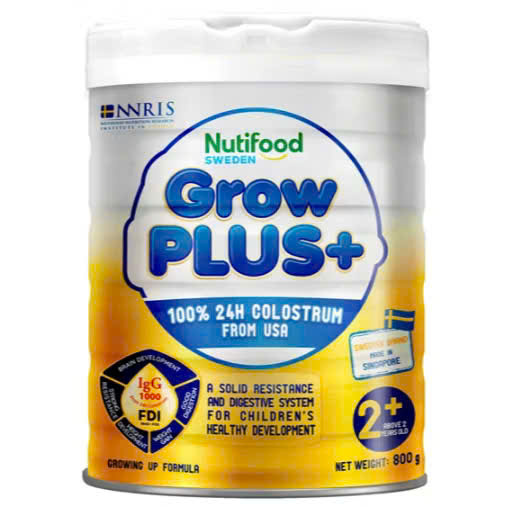 Sữa Nutifood GrowPLUS+ Vàng 2+ 800g – Đề Kháng Khỏe, Trí Tuệ Sáng