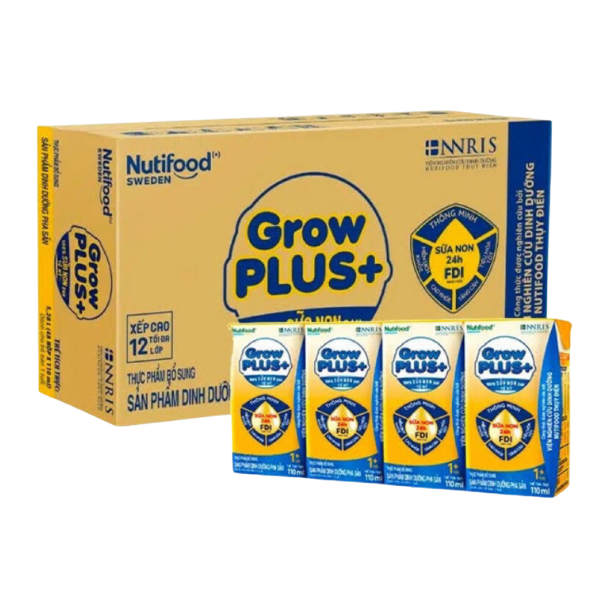 Thùng 48 Hộp Sữa Nước GrowPLUS+ Vàng Sữa Non 110ml – Tăng Đề Kháng