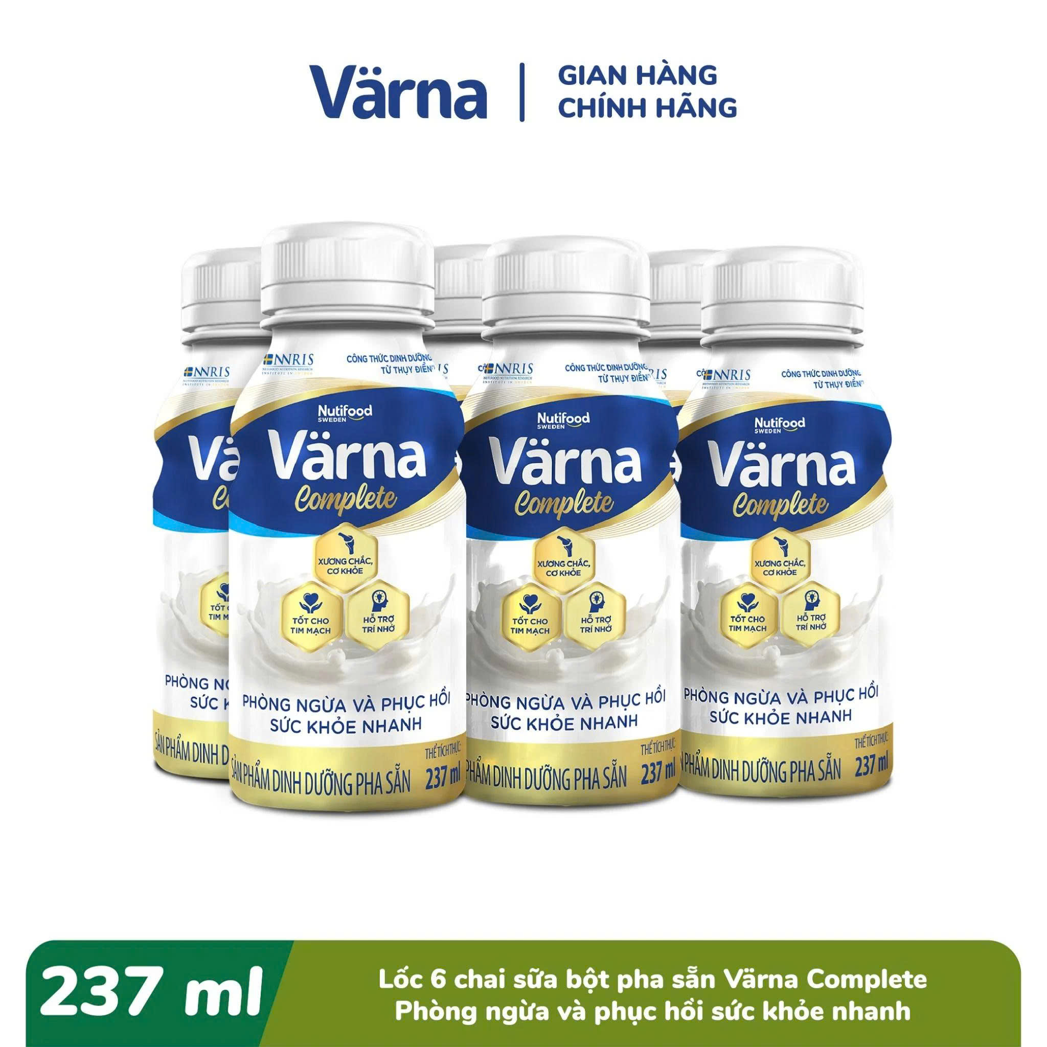 Thùng 24 Chai Sữa Nước Varna Complete 237ml – Phục Hồi Sức Khỏe Nhanh