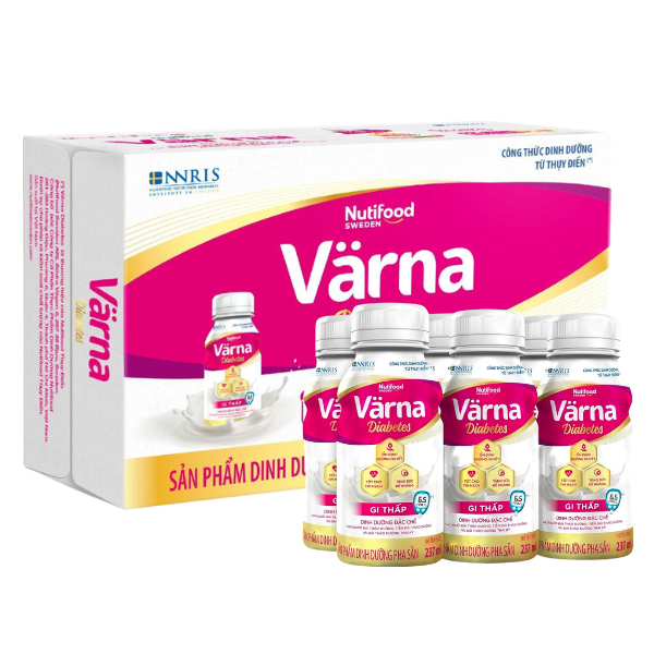 Thùng 24 Chai Sữa Nước Varna Diabetes 237ml – Ổn Định Đường Huyết Tiện Lợi