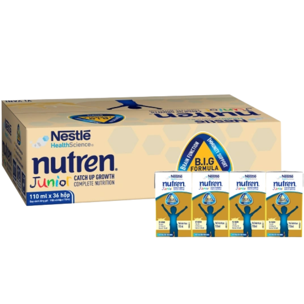 Thùng 36 Hộp Sữa Nutren Junior Pha Sẵn 110ml