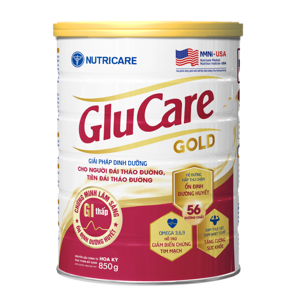 Sữa Bột Nutricare Glucare Gold Dinh Dưỡng Cho Người Tiểu Đường 850g