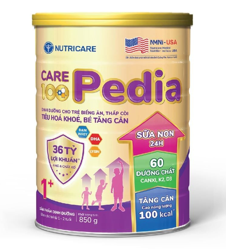 Sữa Nutricare Pedia 1+ 850g Cho Bé 1-2 Tuổi Biếng Ăn