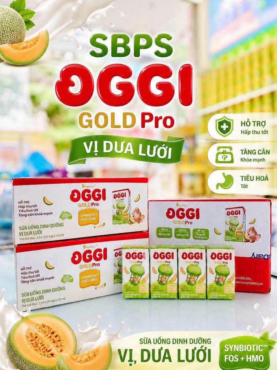 Thùng 24 Hộp Sữa Chua Uống Hương Dưa Lưới Oggi 110ml