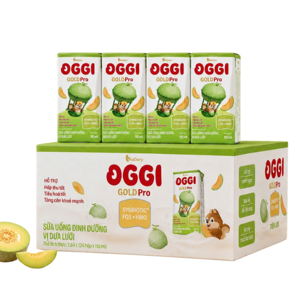 Thùng 24 Hộp Sữa Chua Uống Hương Dưa Lưới Oggi 110ml