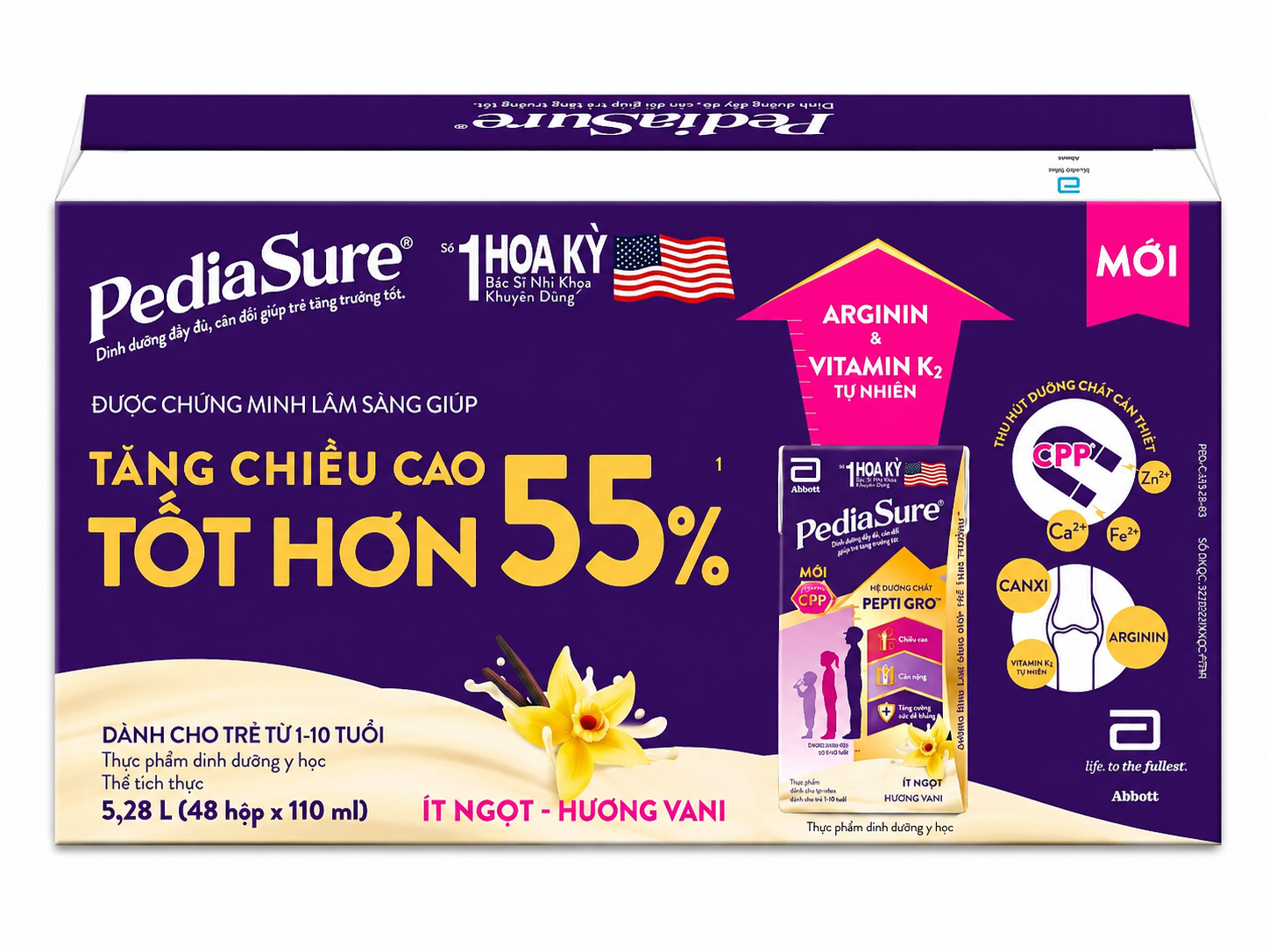 Thùng sữa Pediasure hộp pha sẵn 110ml cho trẻ 1-10 tuổi
