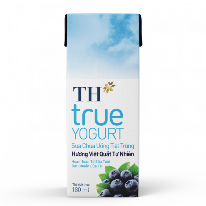 Thùng 48 Hộp Sữa Chua Uống TH True Yogurt Việt Quất 180ml