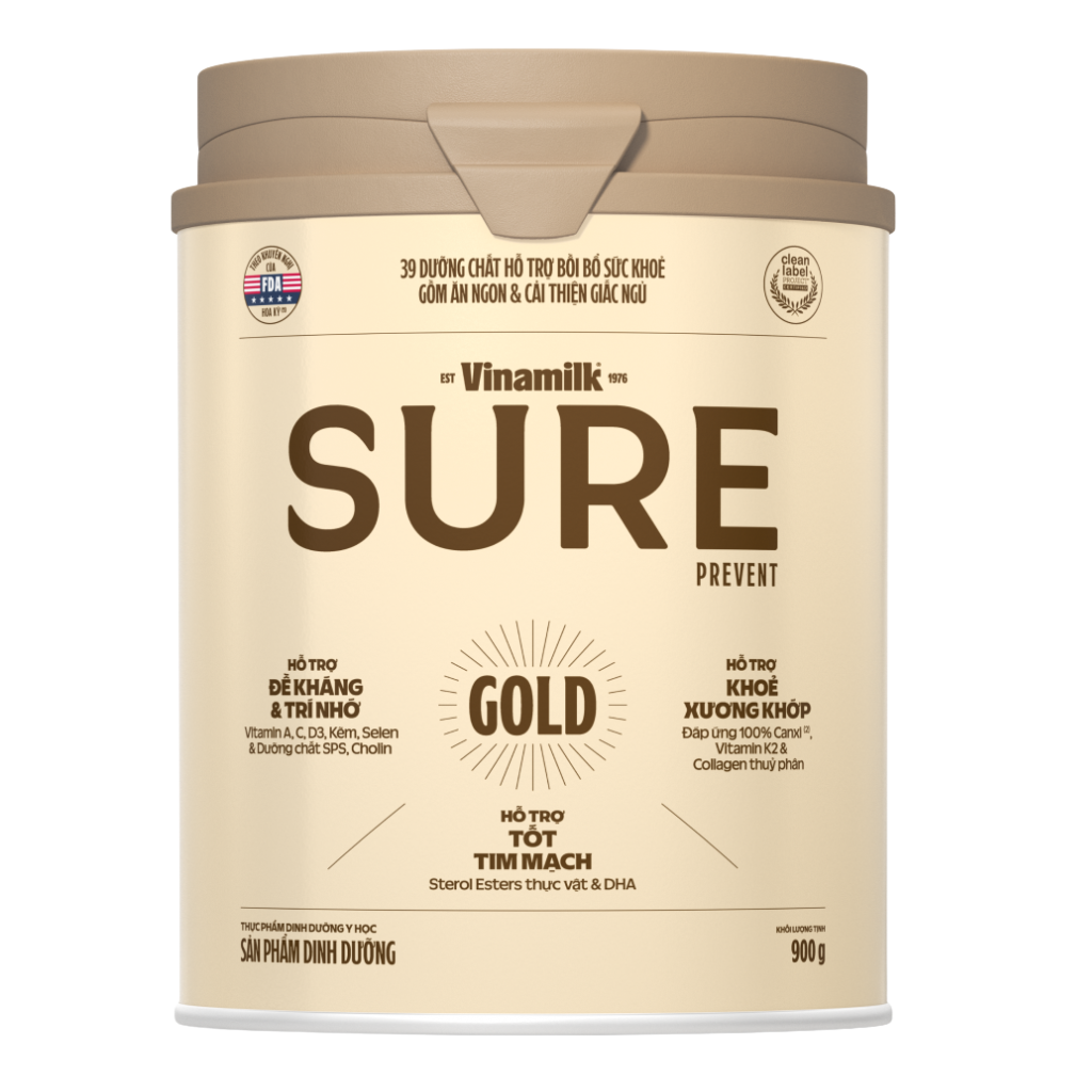 Sữa Sure Prevent Gold Lon 900g – Dinh Dưỡng Phục Hồi Sức Khỏe Toàn Diện