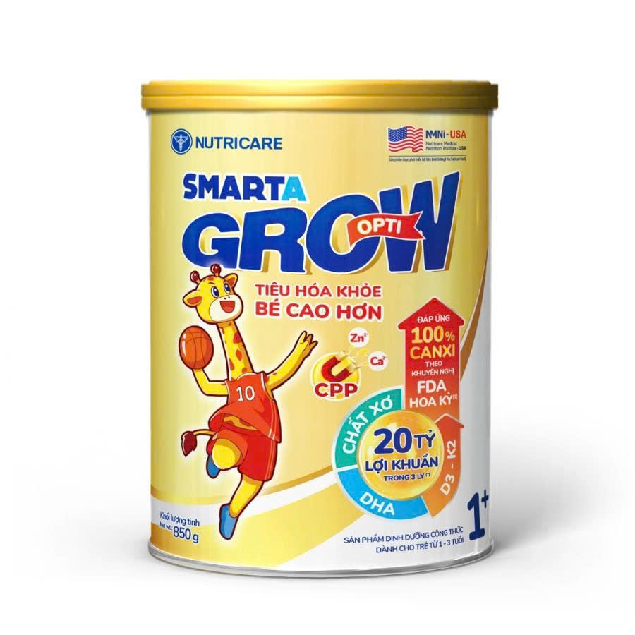 Sữa Bột Smarta Grow Opti 1+ Lon 850g Cho Bé 1-3 Tuổi