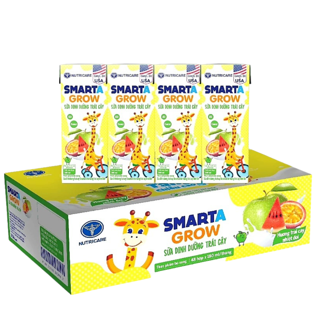 Thùng 48 Hộp Sữa Trái Cây Smarta Opti 180ml