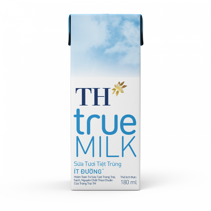 Thùng 48 Hộp Sữa Tươi TH true MILK Ít Đường 180ml