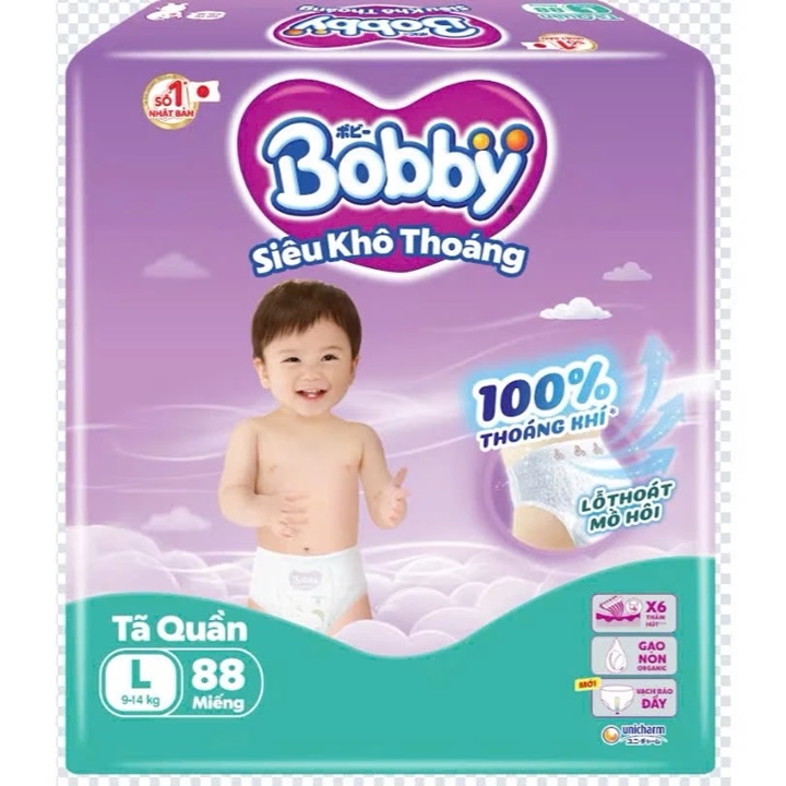 Tã Quần Bobby Size L 88 Miếng (9-14kg)