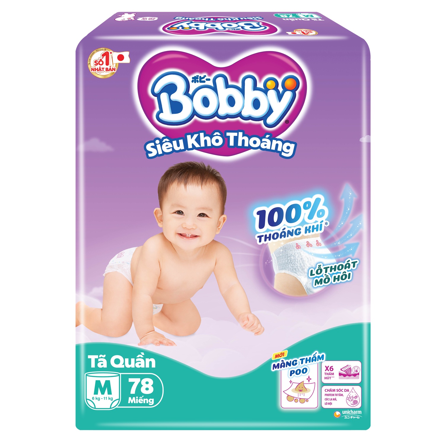 Tã Bobby quần M78