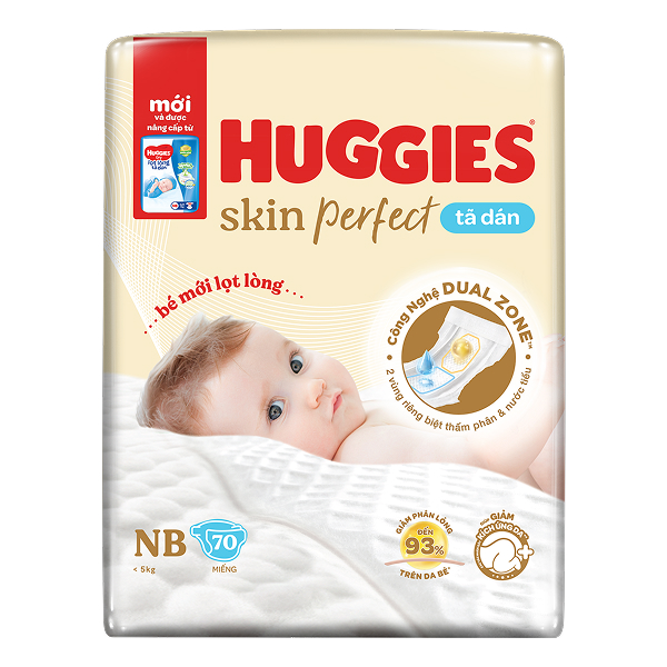 Tã Dán Sơ Sinh Huggies Size NB 70 Miếng (Dưới 5kg)