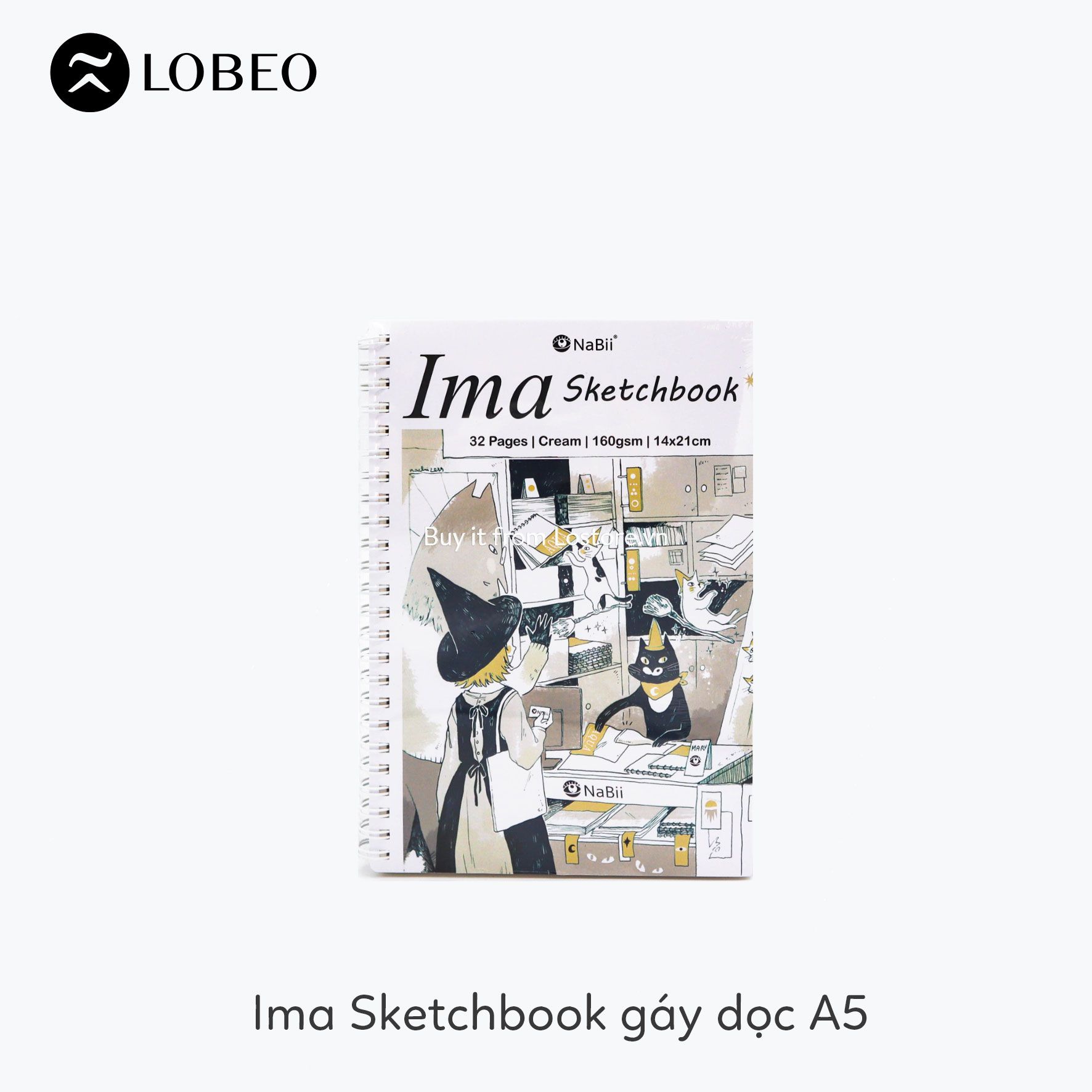 Sổ Sketchbook Nabii Ima - 160gsm 32 tờ