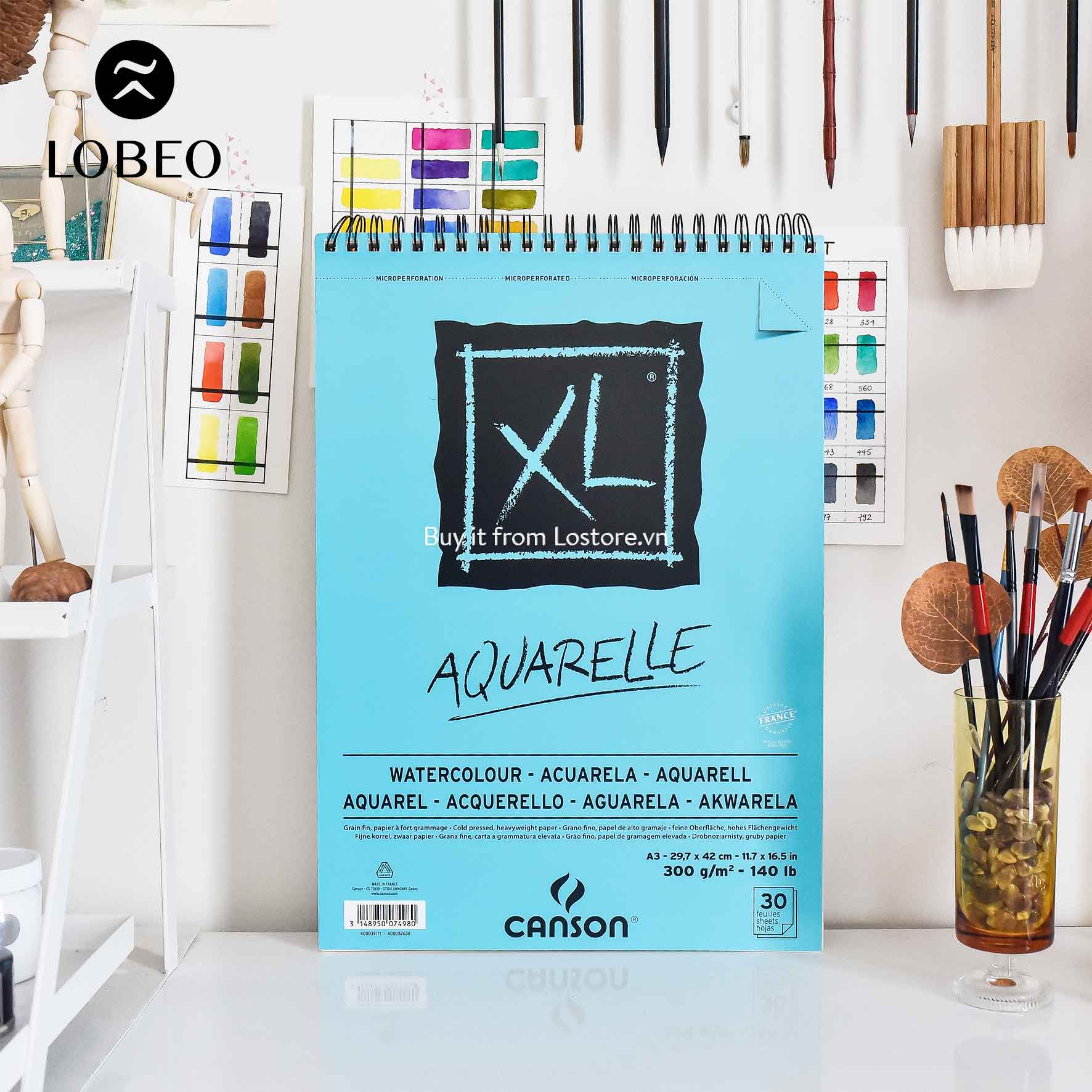 Sổ vẽ Canson XL Aquarelle - 300gsm 30 tờ