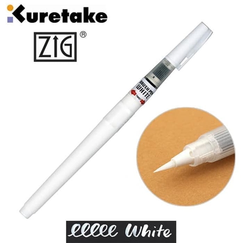 Bút lông mực trắng Kuretake Zig White Brush