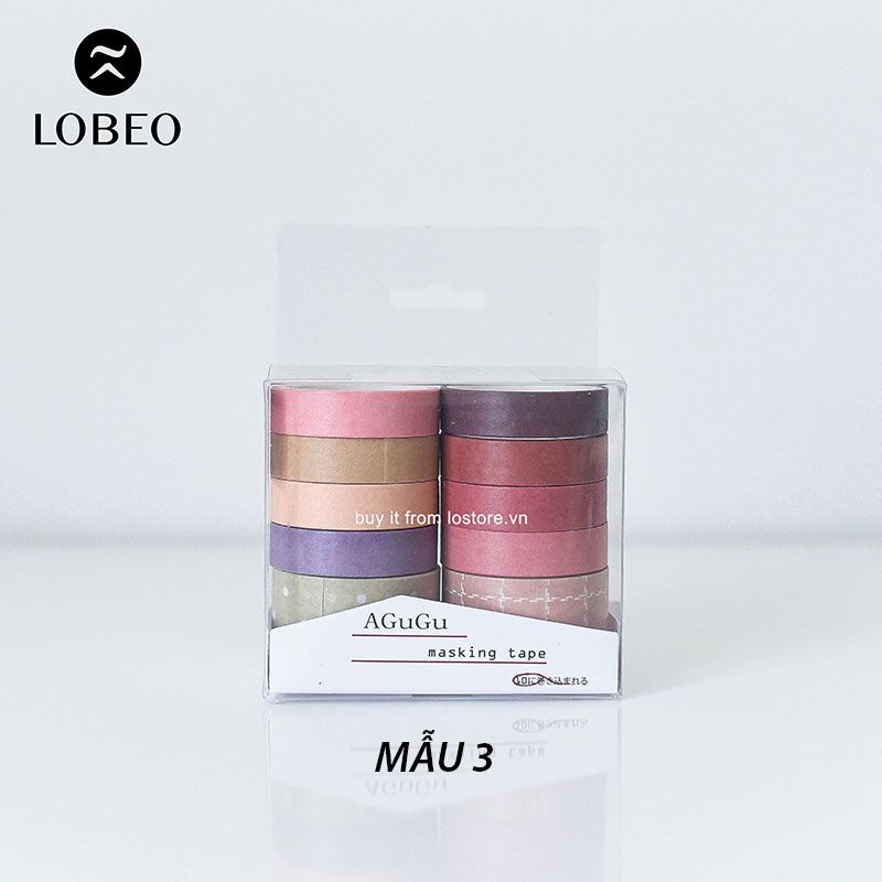 Combo 10 cuộn Washi Sweet Dream Tông Pastel