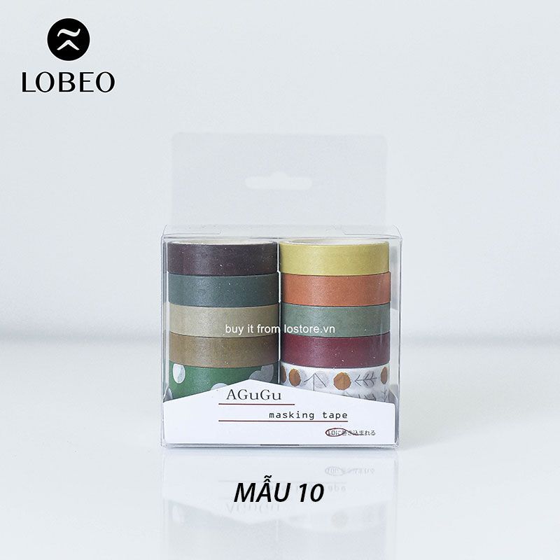 Combo 10 cuộn Washi Sweet Dream Tông Pastel