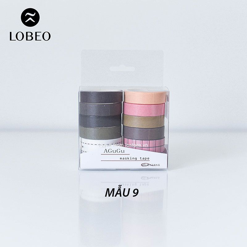 Combo 10 cuộn Washi Sweet Dream Tông Pastel