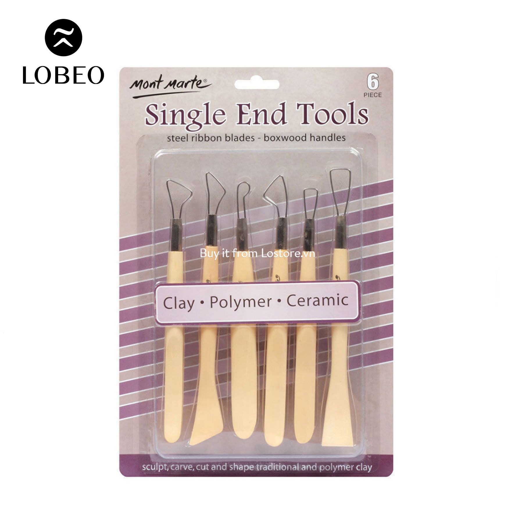 Dụng cụ tạo hình Mont Marte Single End Tools set 6 món