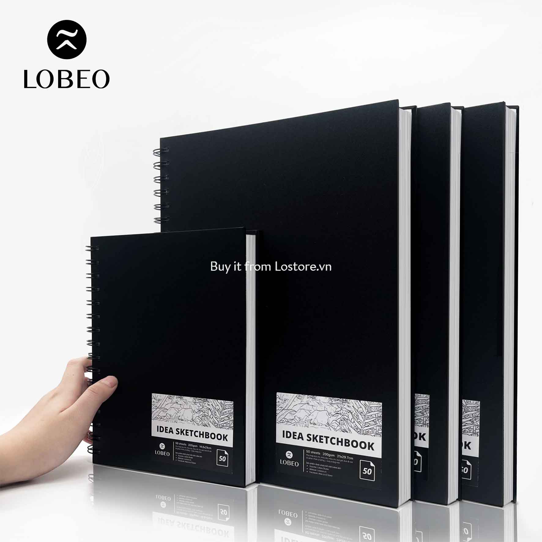 Sổ vẽ Lobeo Idea Sketchbook 50 tờ 200gsm