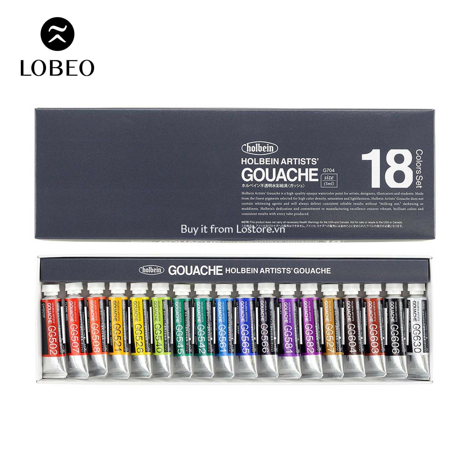 Màu gouache Holbein hạng hoạ sĩ 5ml