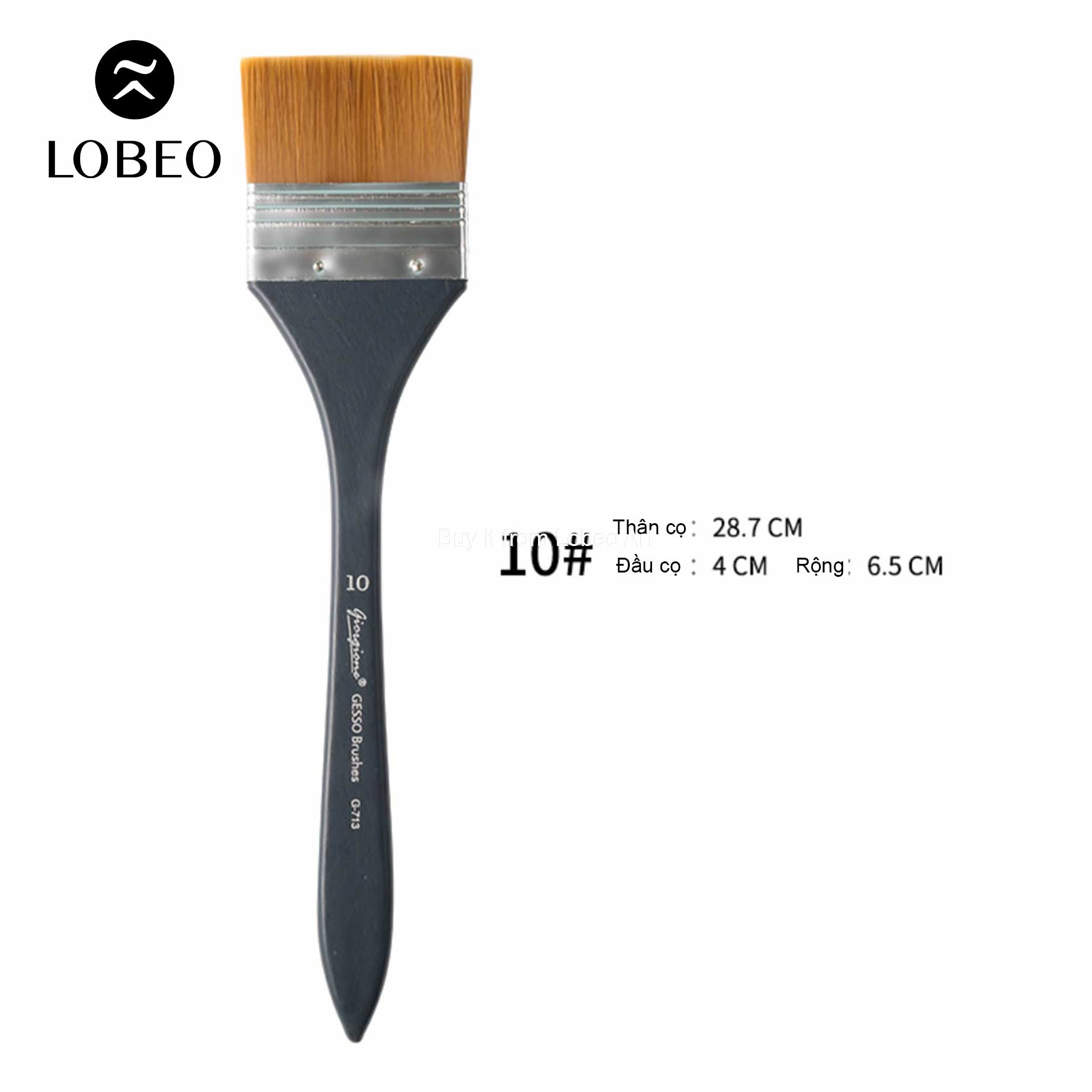 Cọ vuông bản rộng Gesso Giorgione G-713 thân xanh lam