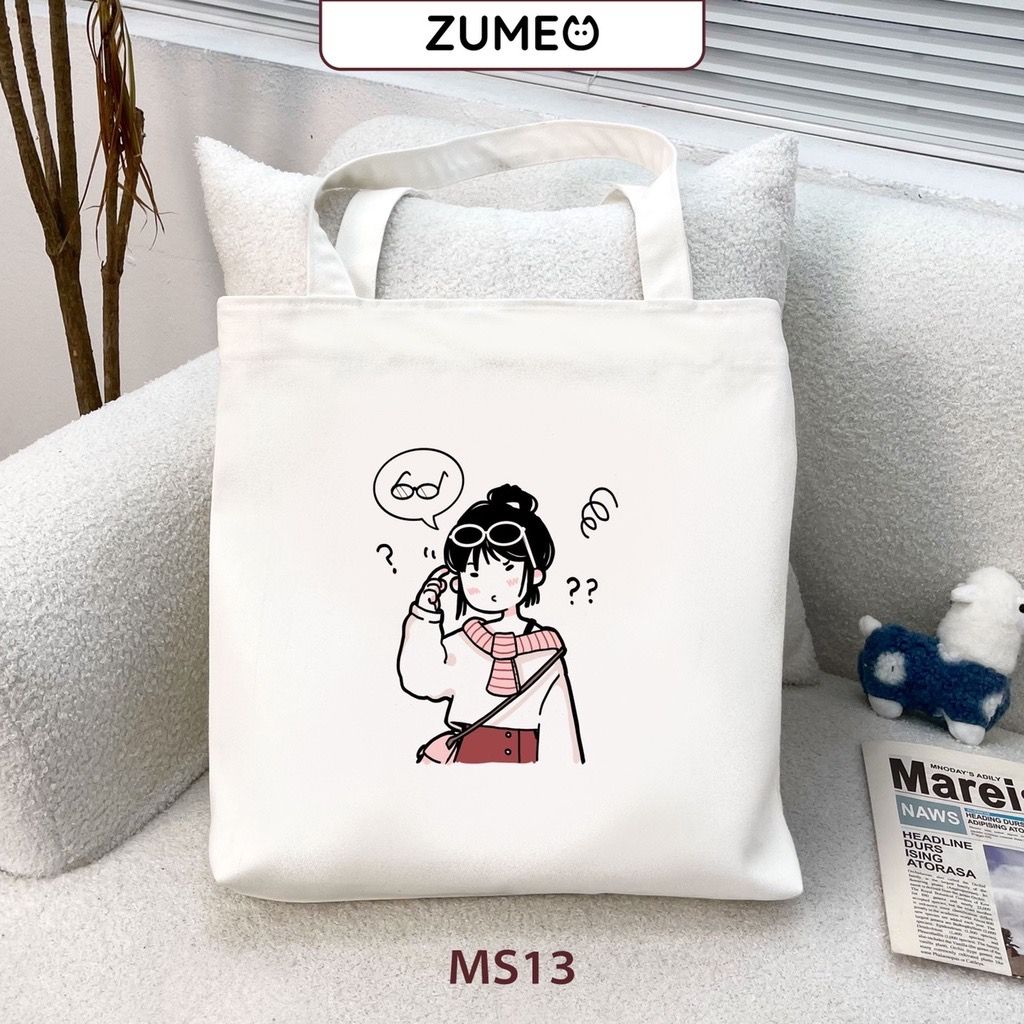 Túi tote, túi vải canvas Zumeo MS13 Kính Tui Đâu