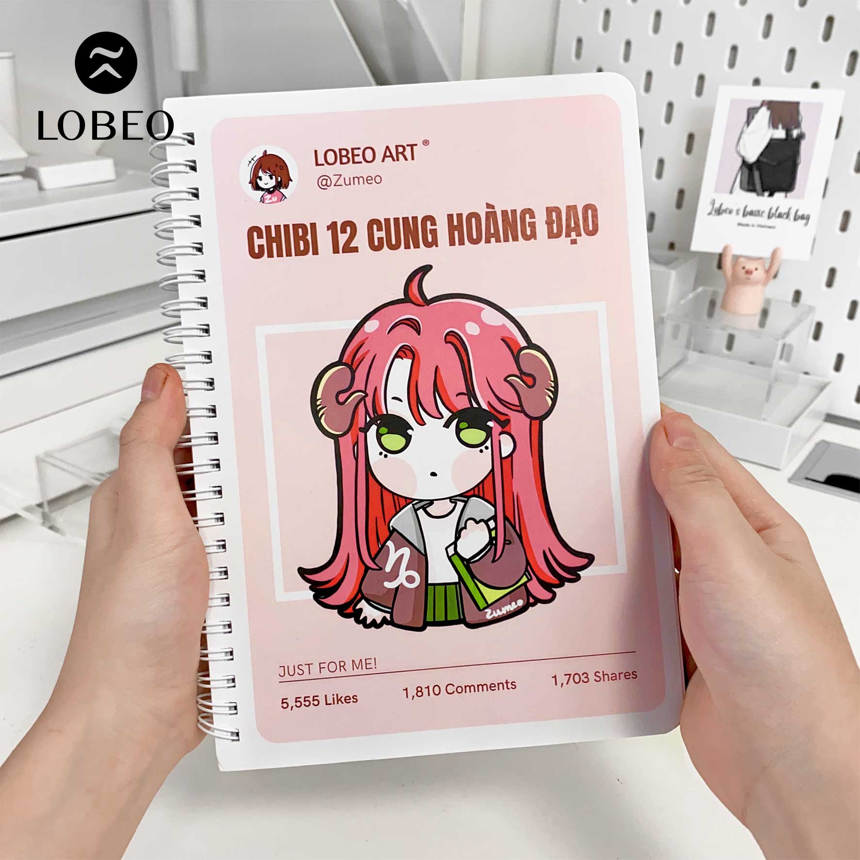 Sổ tô màu Chibi 12 cung Hoàng Đạo - bìa mỏng