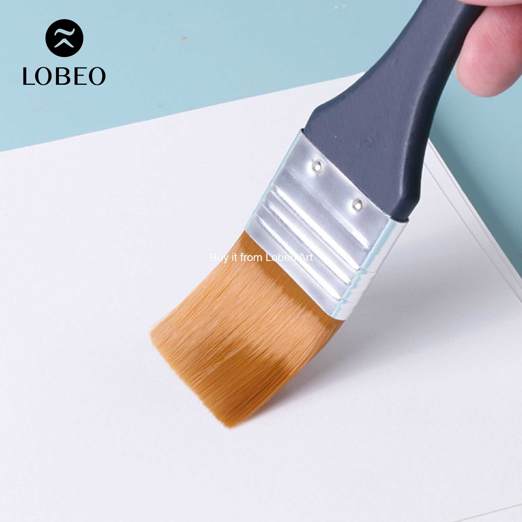 Cọ vuông bản rộng Gesso Giorgione G-713 thân xanh lam