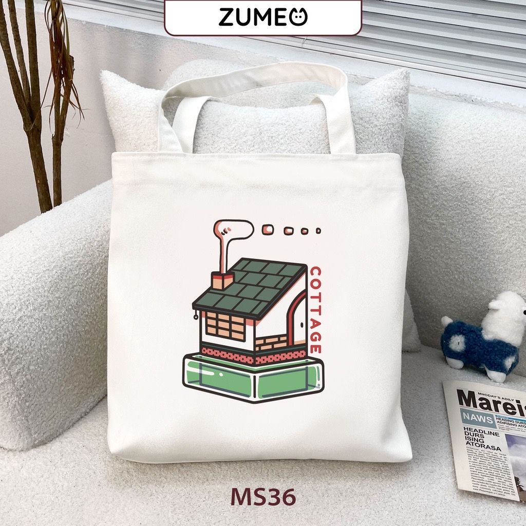 Túi tote, túi vải canvas Zumeo - Cottage