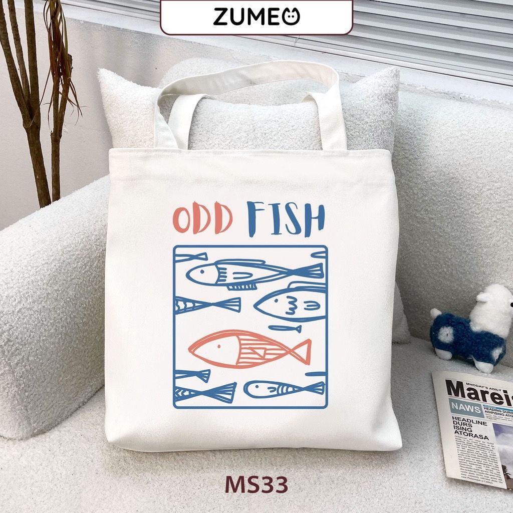 Túi tote, túi vải canvas Zumeo - Odd Fish