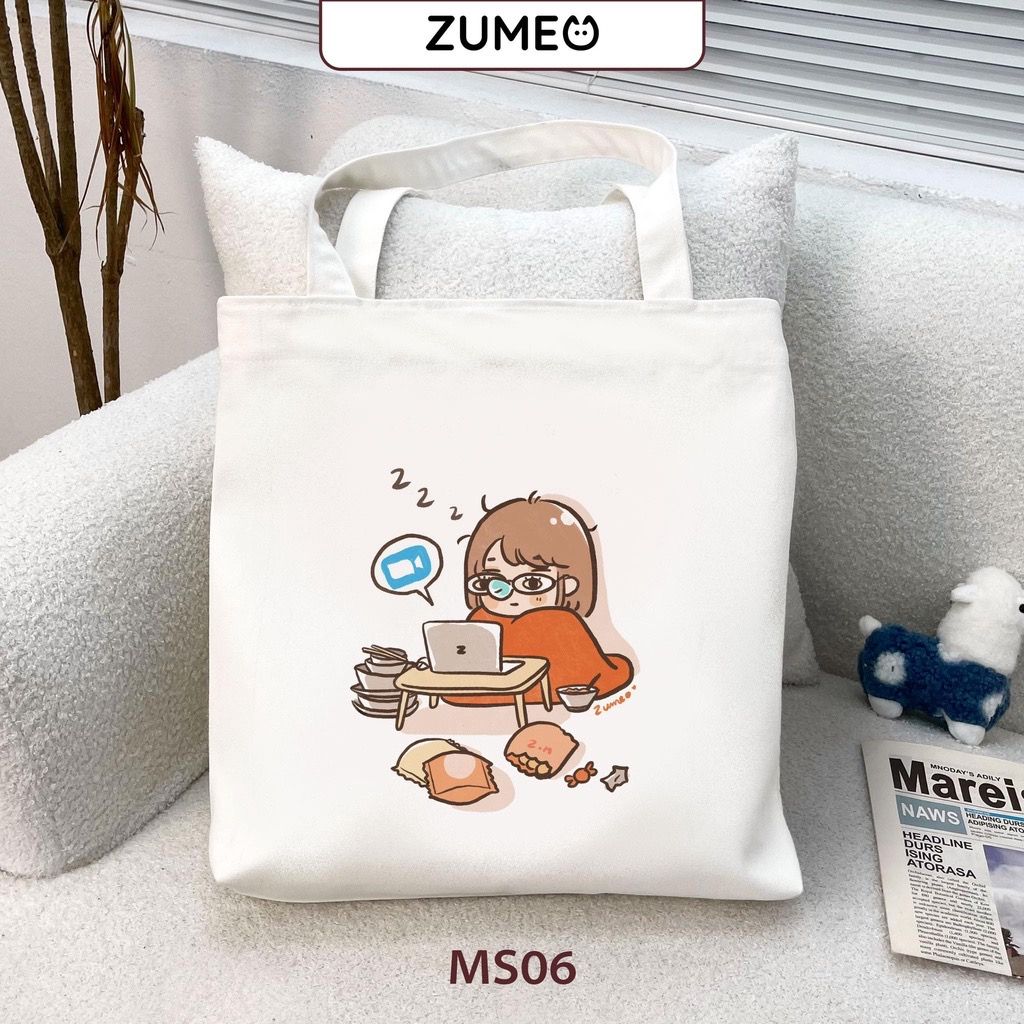 Túi tote, túi vải canvas Zumeo MS06 Học Bài