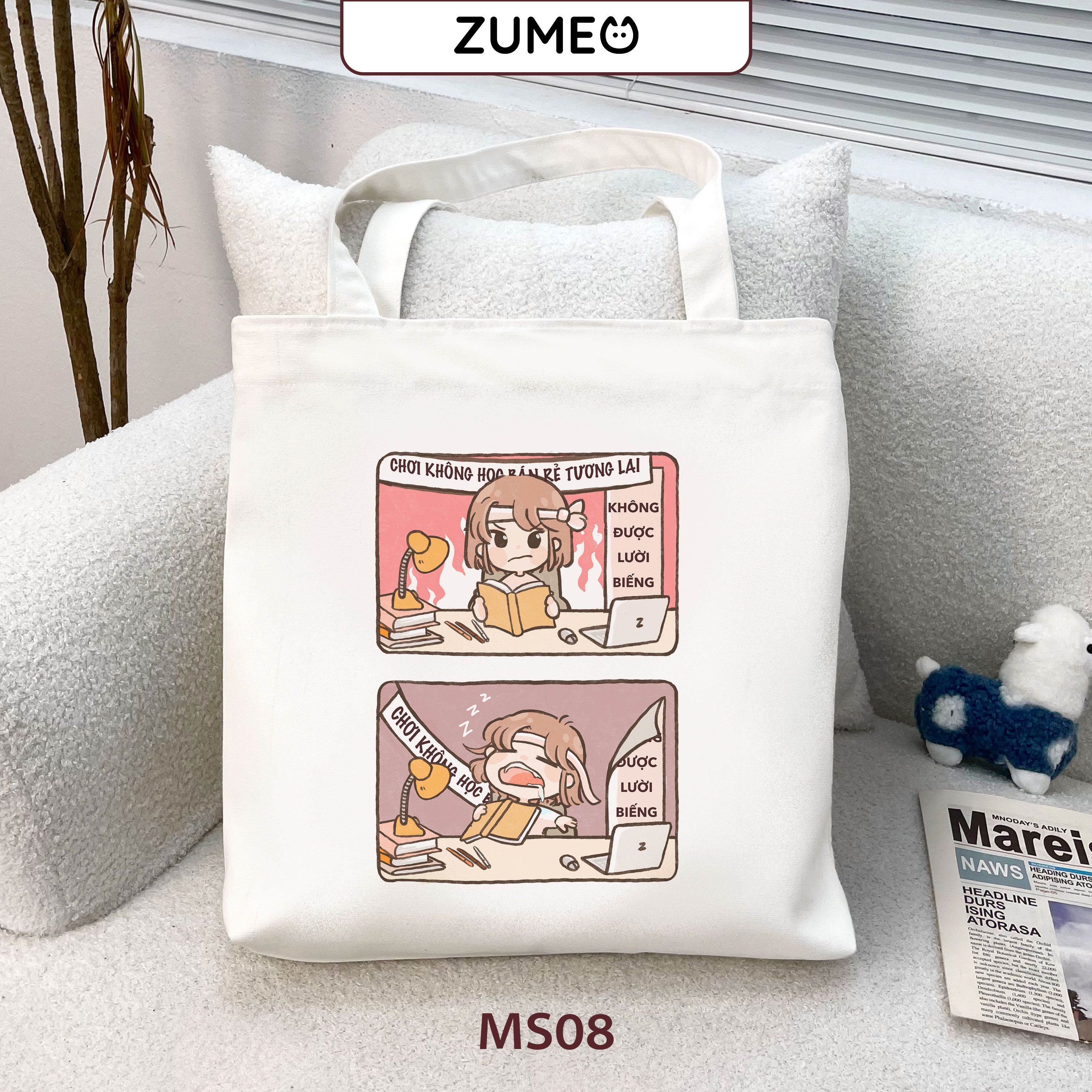 Túi tote, túi vải canvas Zumeo MS08 Ôn Thi