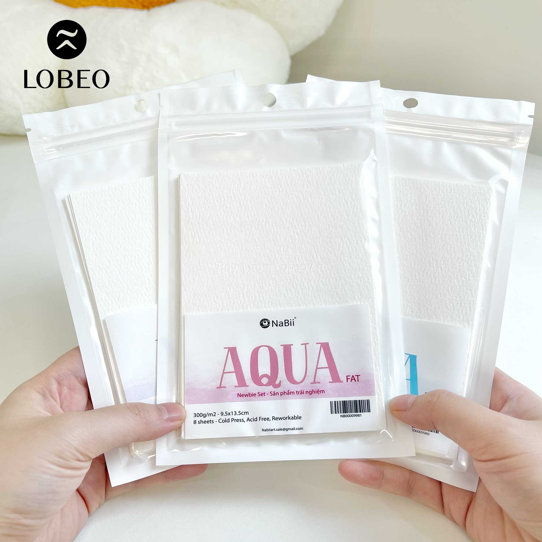 Giấy vẽ màu nước Nabii Aqua Fat 300gsm - Newbie Set