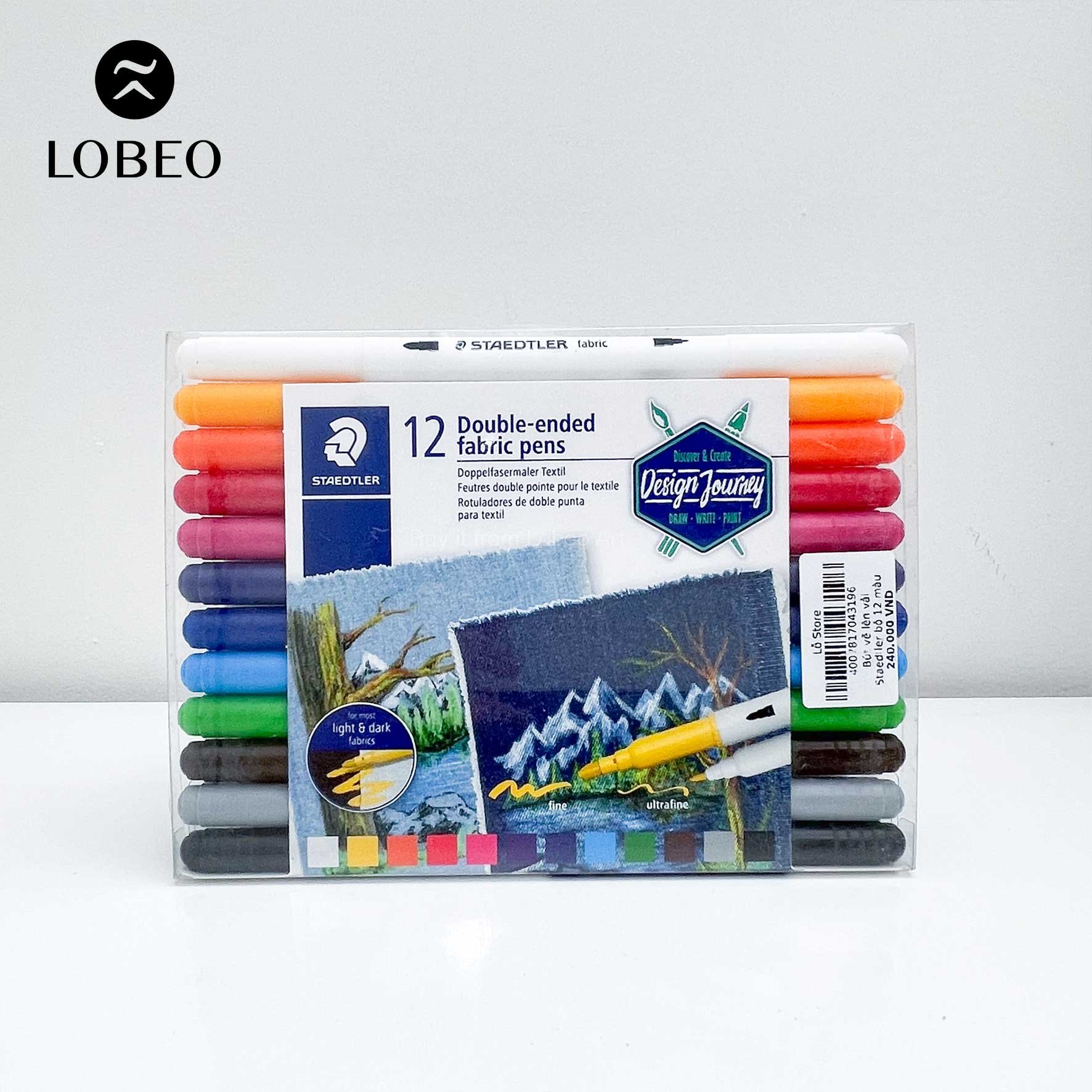 Bút vẽ lên vải Staedtler bộ 12 màu