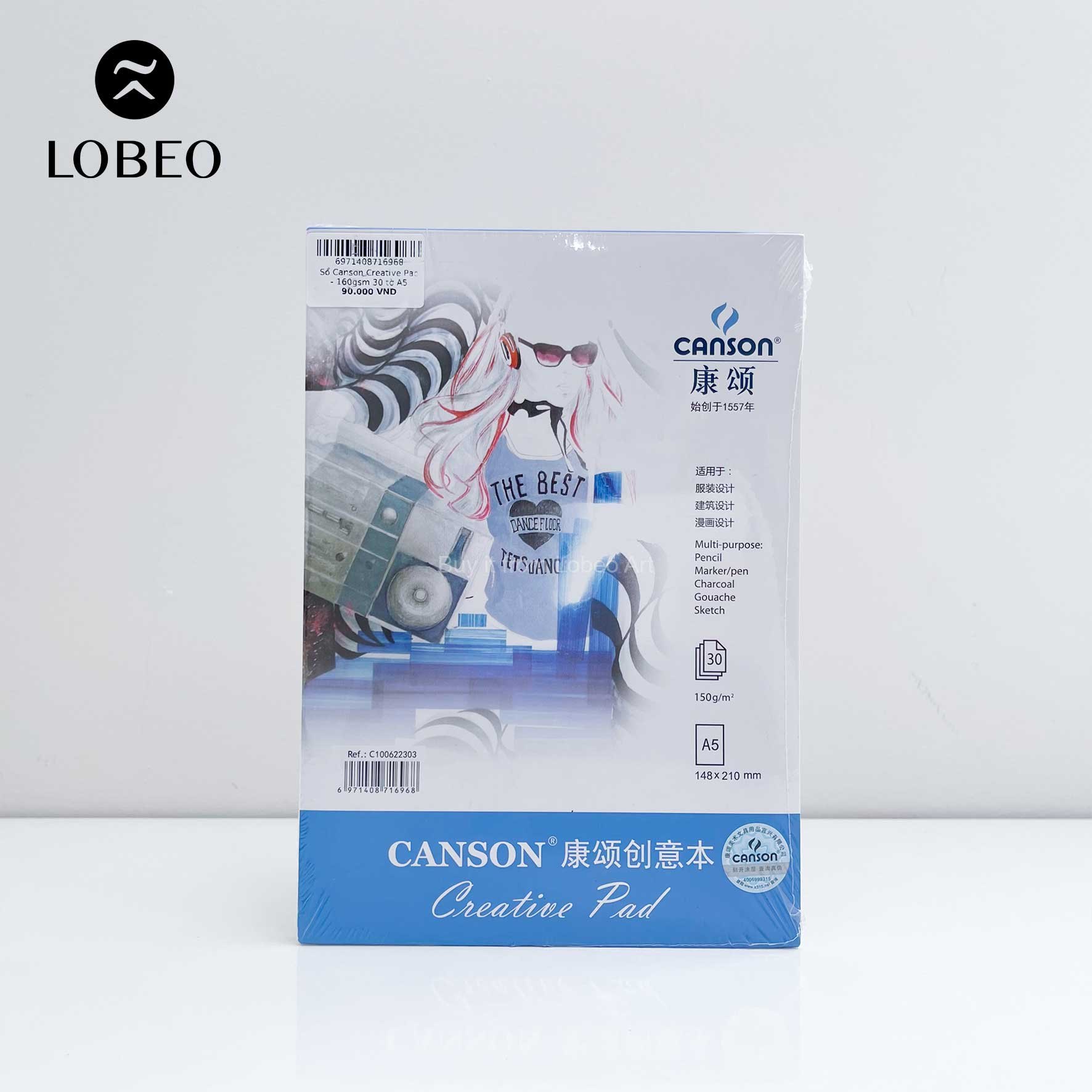 Sổ Canson Creative Pad - 160gsm 30 tờ