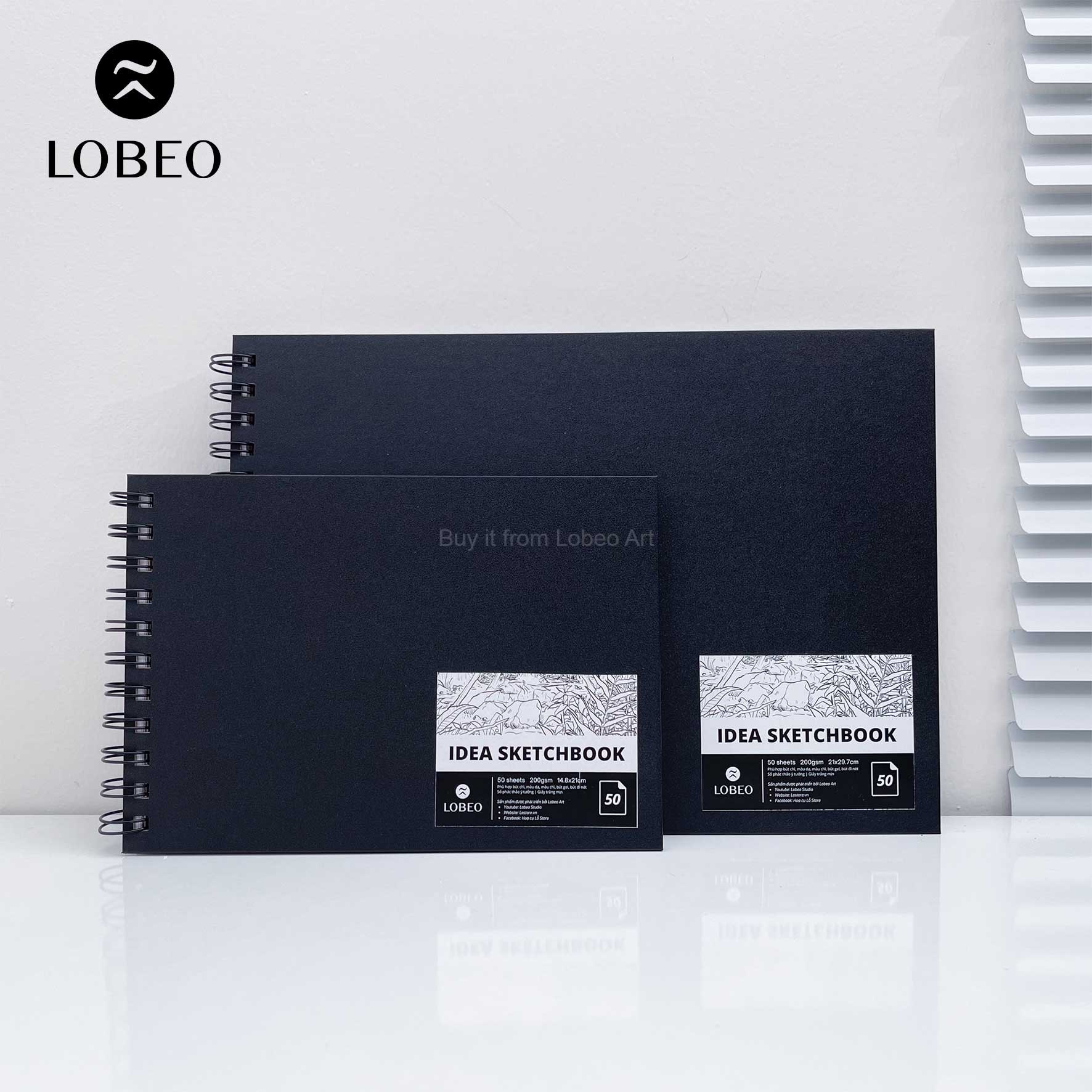 Sổ vẽ Lobeo Idea Sketchbook 50 tờ 200gsm